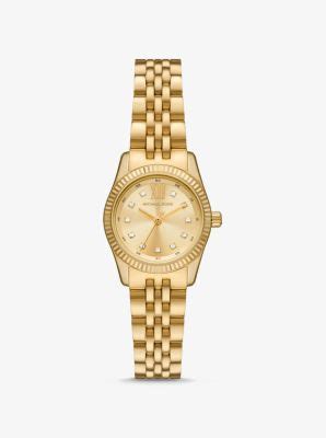 gold michael kors watch green face|Petite Lexington Pavé Gold.